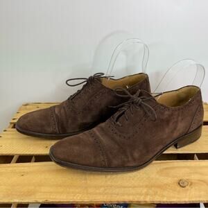 REISS brown suede leather men's oxford shoes size 42 made in Spain